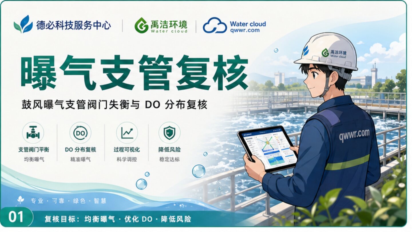 鼓风曝气支管阀门失衡与 DO 分布复核示意图