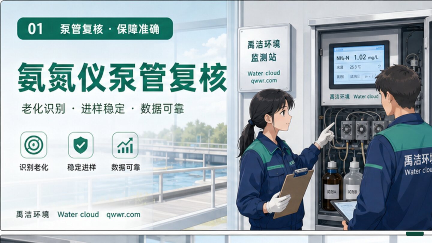 氨氮在线仪试剂泵管老化与进样稳定复核示意图