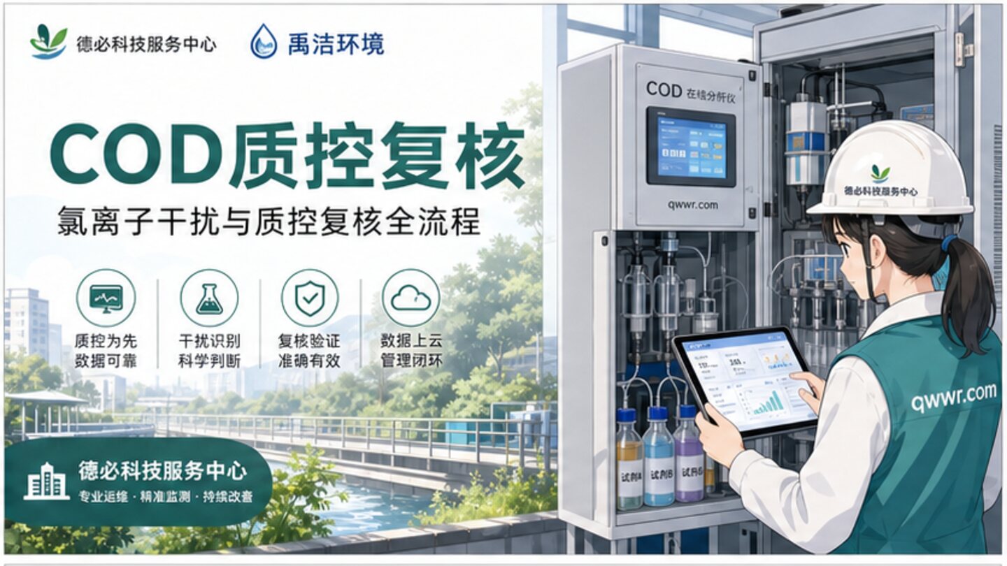 COD 在线仪氯离子干扰与质控复核示意图