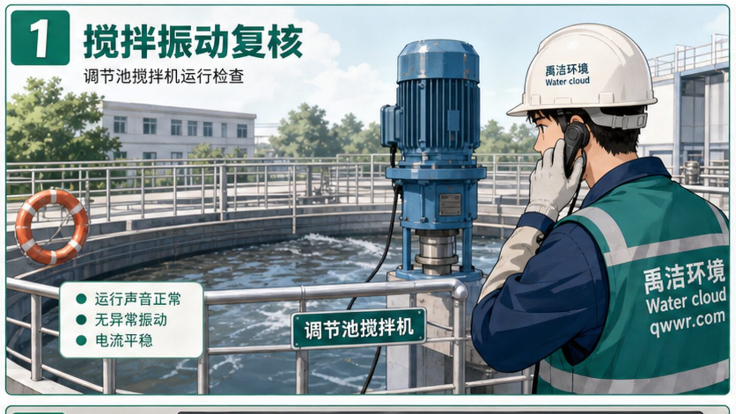 调节池搅拌机联轴器振动与启停复核示意图
