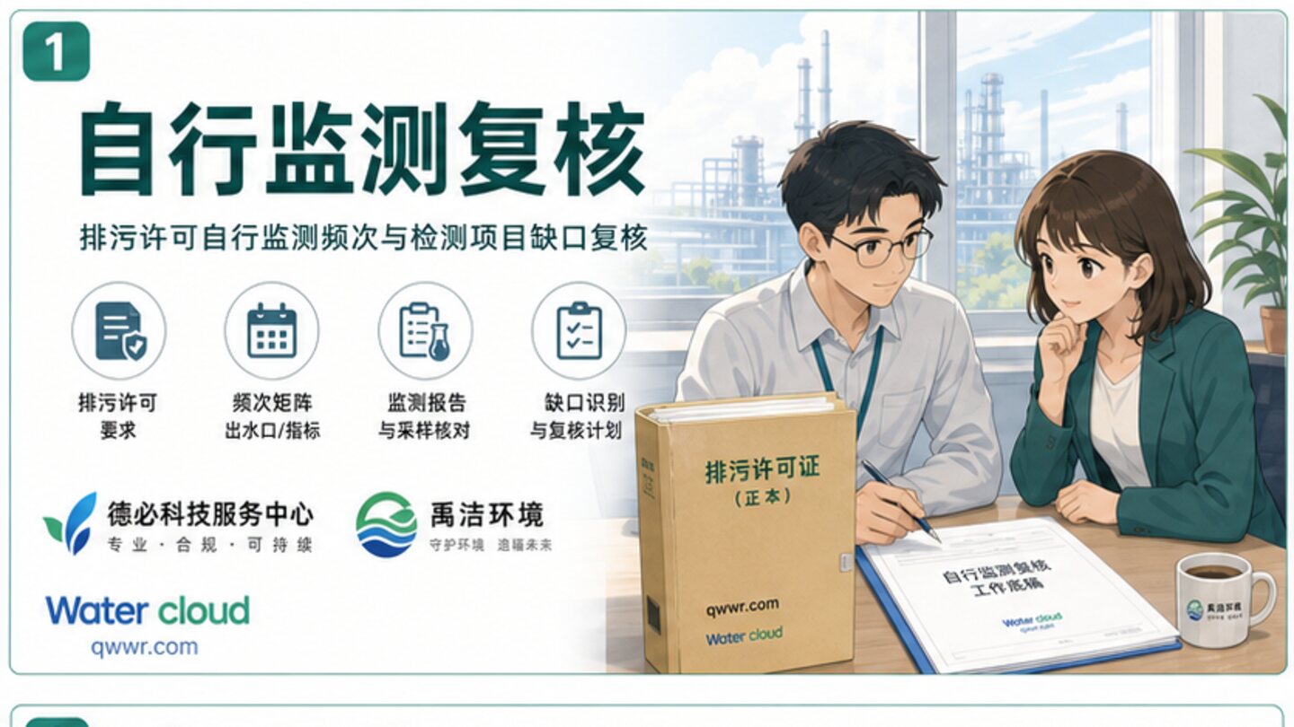排污许可自行监测频次与检测项目缺口复核示意图