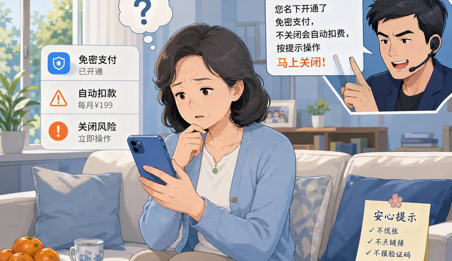 陌生电话说你开通了免密支付 先别急着按提示关闭