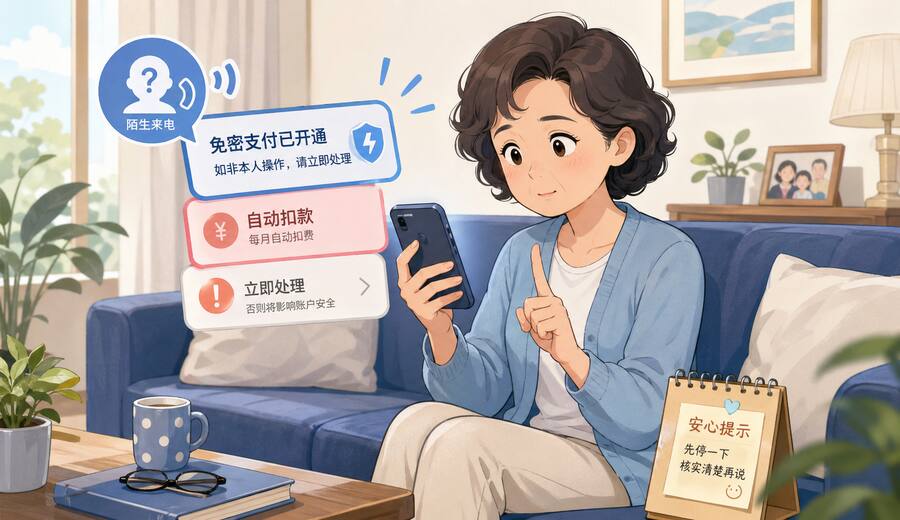 陌生电话说你开通了免密支付 先别急着按提示关闭