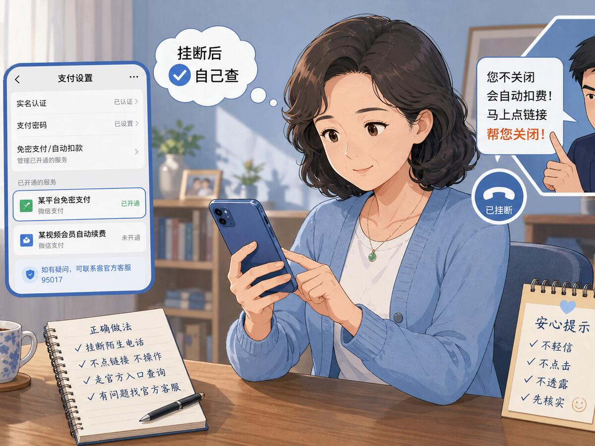 陌生电话说你开通了免密支付 先别急着按提示关闭
