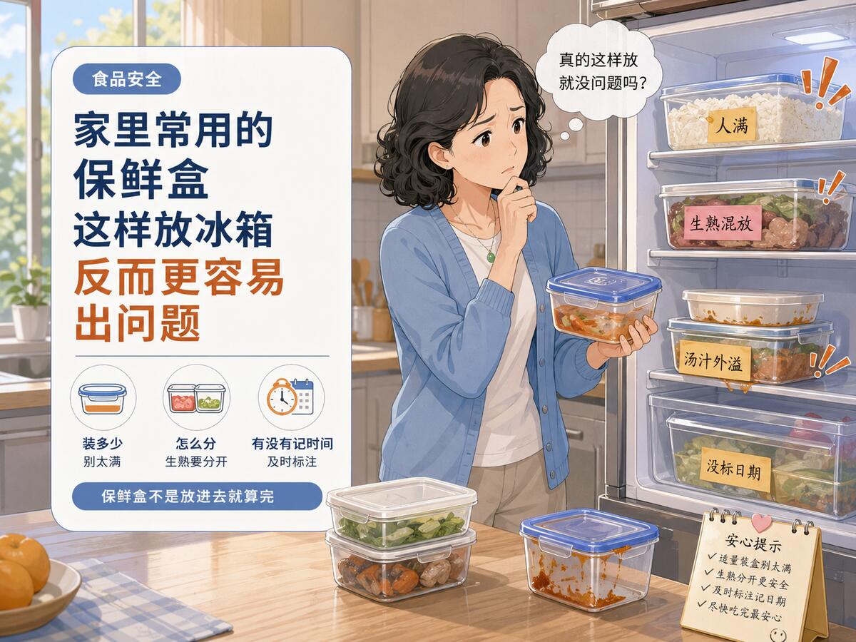 家里常用的保鲜盒 这样放冰箱反而更容易出问题