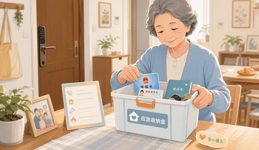 独居老人家里 最该提前准备的应急信息清单