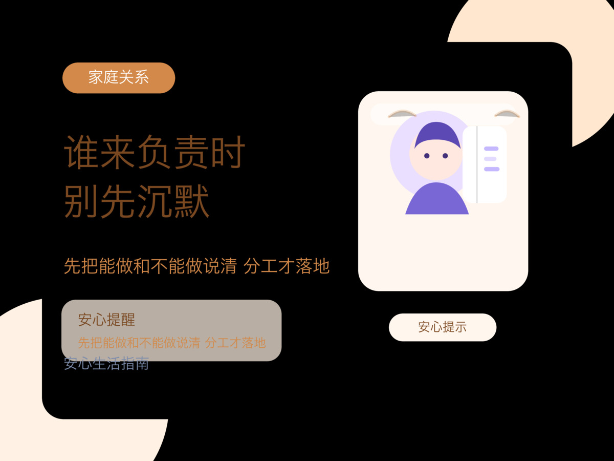 家里一谈谁来负责就先沉默 先把能做和不能做说清