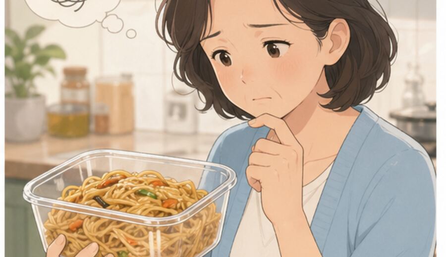 隔夜炒面放进冰箱 先别热一热就继续吃