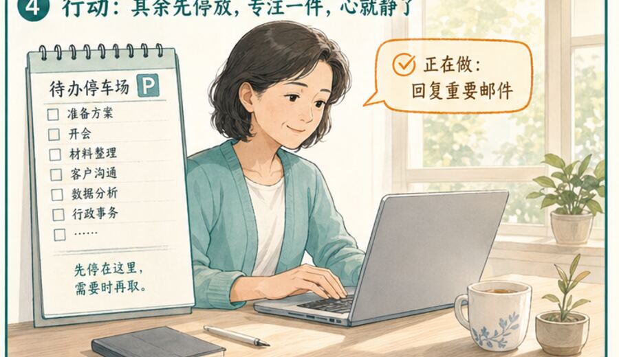 一想到待办还很多就心口发紧 先只定上午第一件