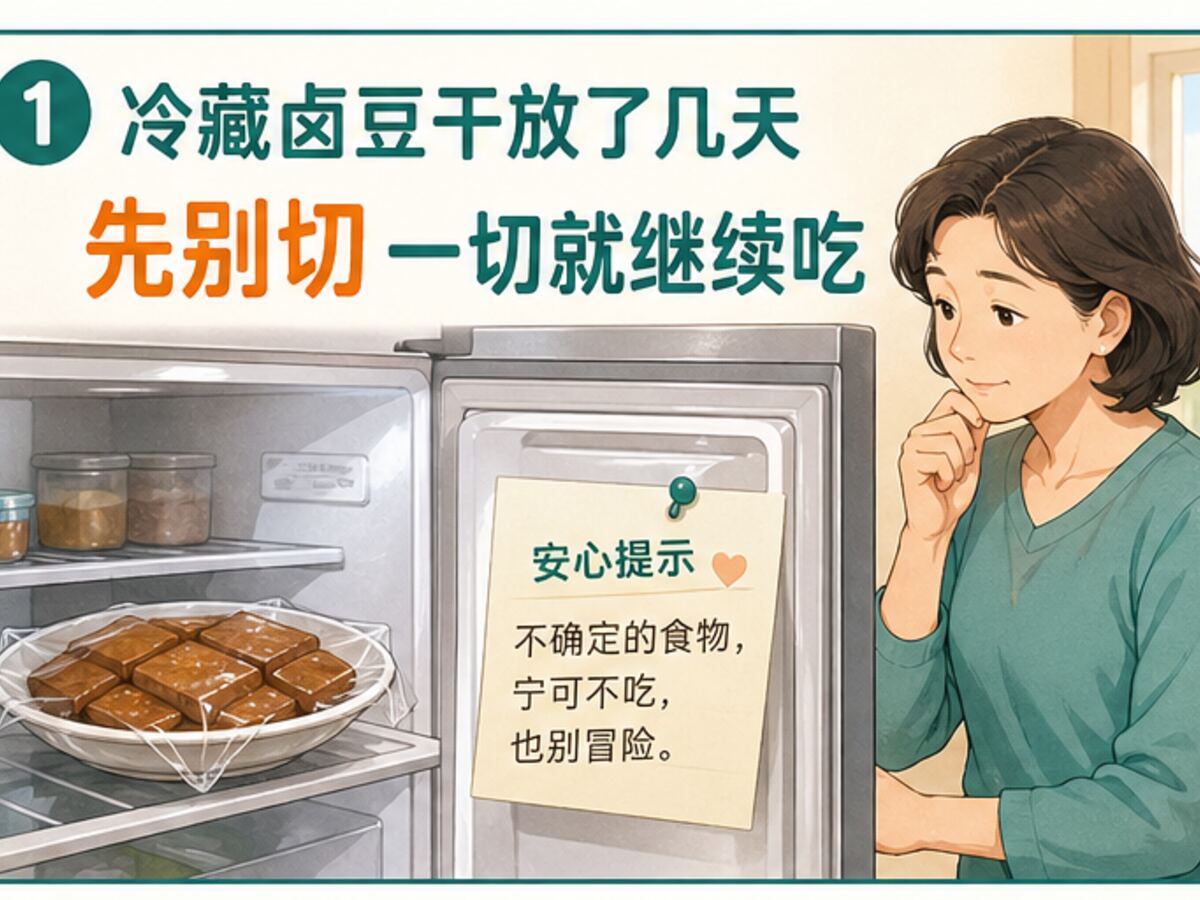 冷藏卤豆干放了几天 先别切一切就继续吃