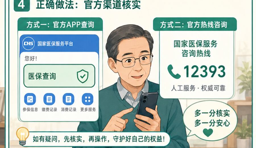 短信说你的医保报销回执待补录 先别急着点确认