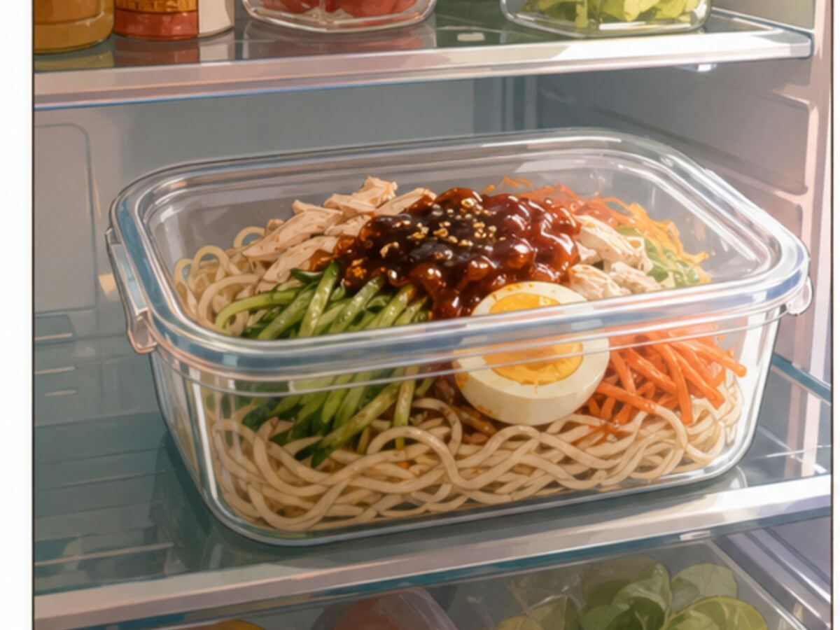 冷藏凉面放到第二天 先别拌一拌就继续吃