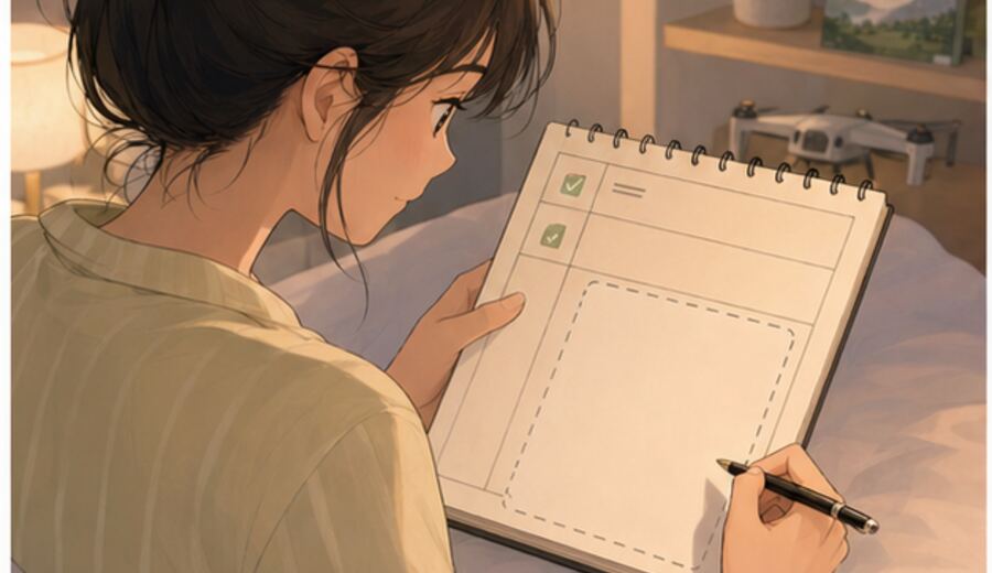 躺下后总想把明天每一步都排满 先给自己留一格空白