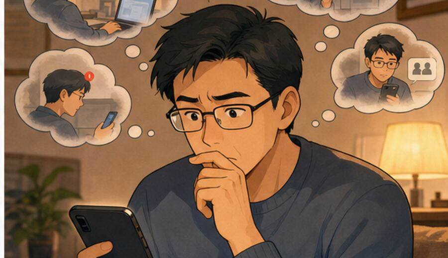 一坐下就忍不住继续想工作消息 先把最后一个动作做完