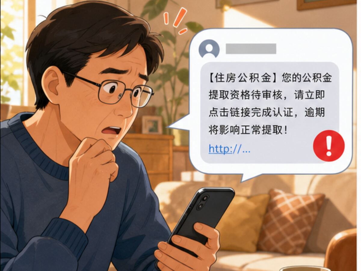 短信说你的公积金提取资格待复核 先别急着点链接