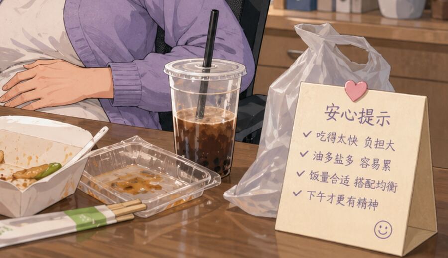 午饭吃得又快又油 下午更容易发闷 先把这几处收一收