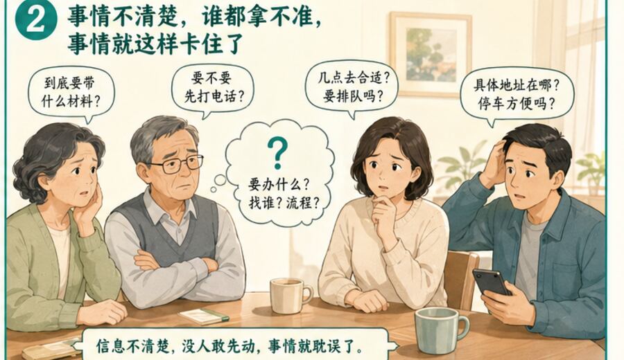 家里一说谁顺路去办一下就都怕撞时间 先把先后和时间排好