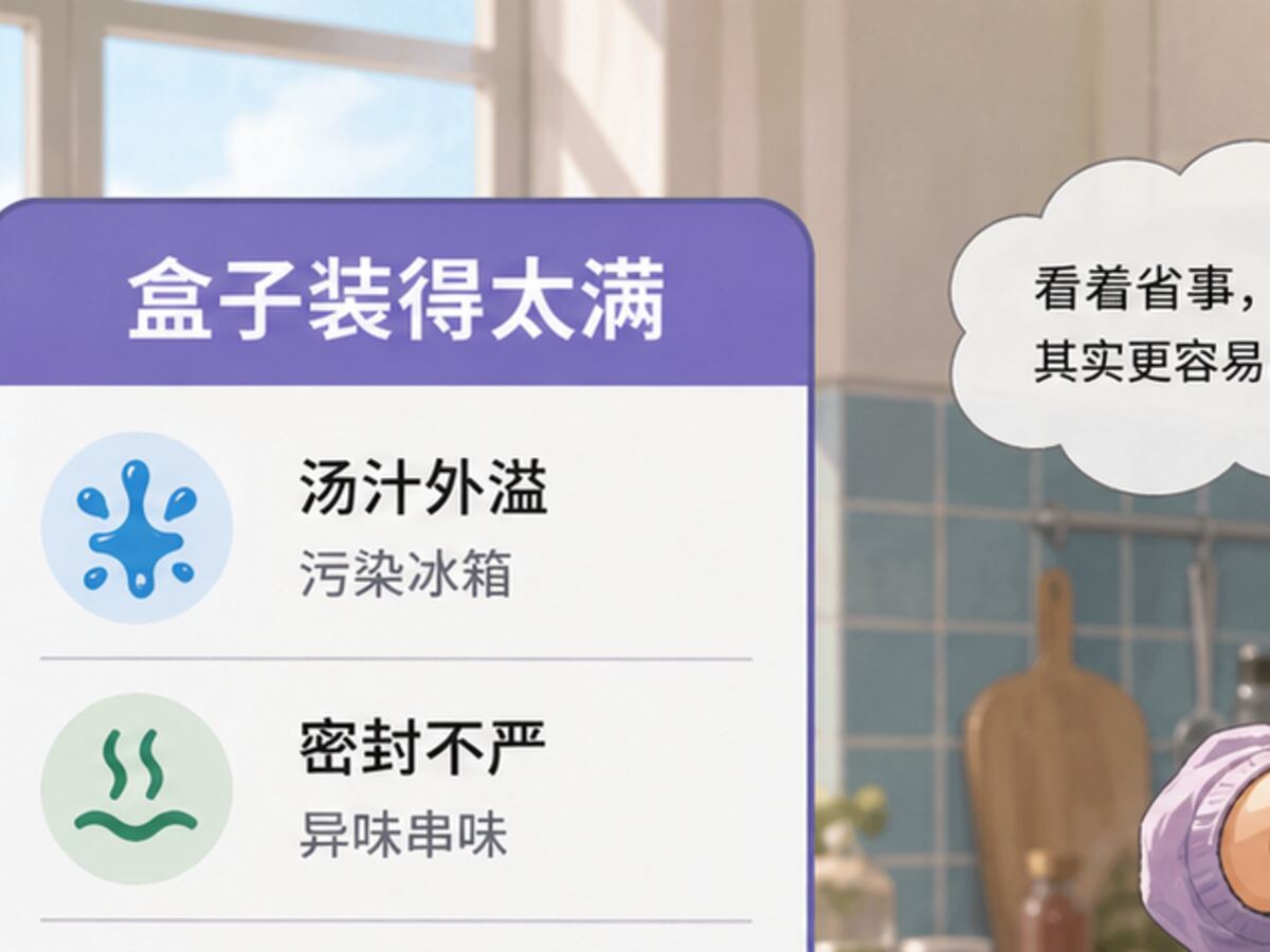 盒子装得太满就塞进冰箱 先别觉得省事就更稳妥