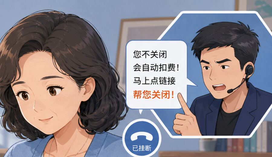 陌生人说能帮你关闭自动扣费 先别急着点链接