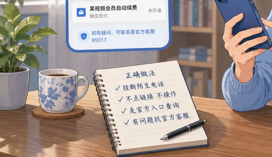 陌生人说能帮你关闭自动扣费 先别急着点链接