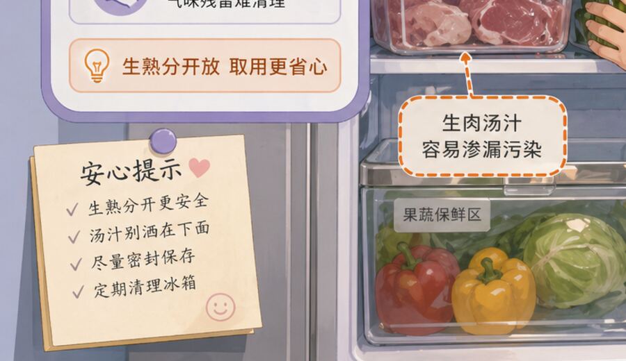 生熟混着挤进冰箱 先别觉得省地方就更方便