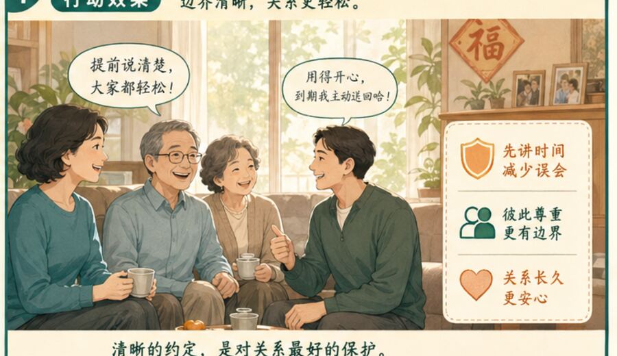 家里一说先借着用就没人问归期 先把时间讲在前面