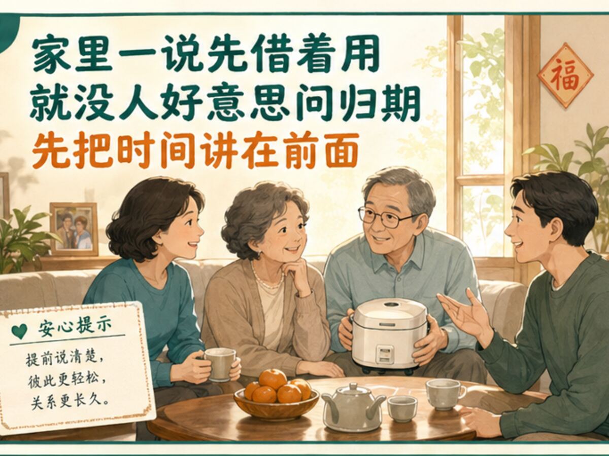 家里一说先借着用就没人问归期 先把时间讲在前面