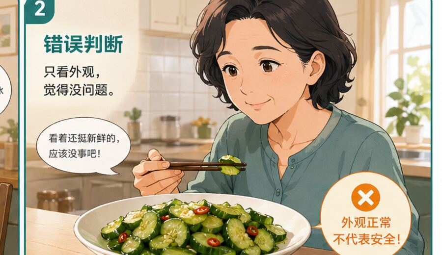 凉拌黄瓜放了大半天 先别觉得再拌一拌还能吃