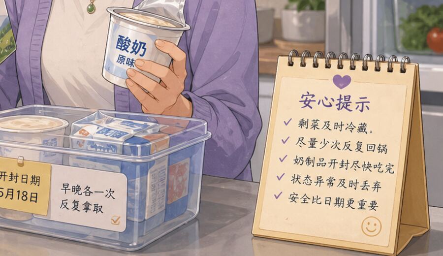 开封奶制品别放冰箱门边 先放冷藏里层更稳妥