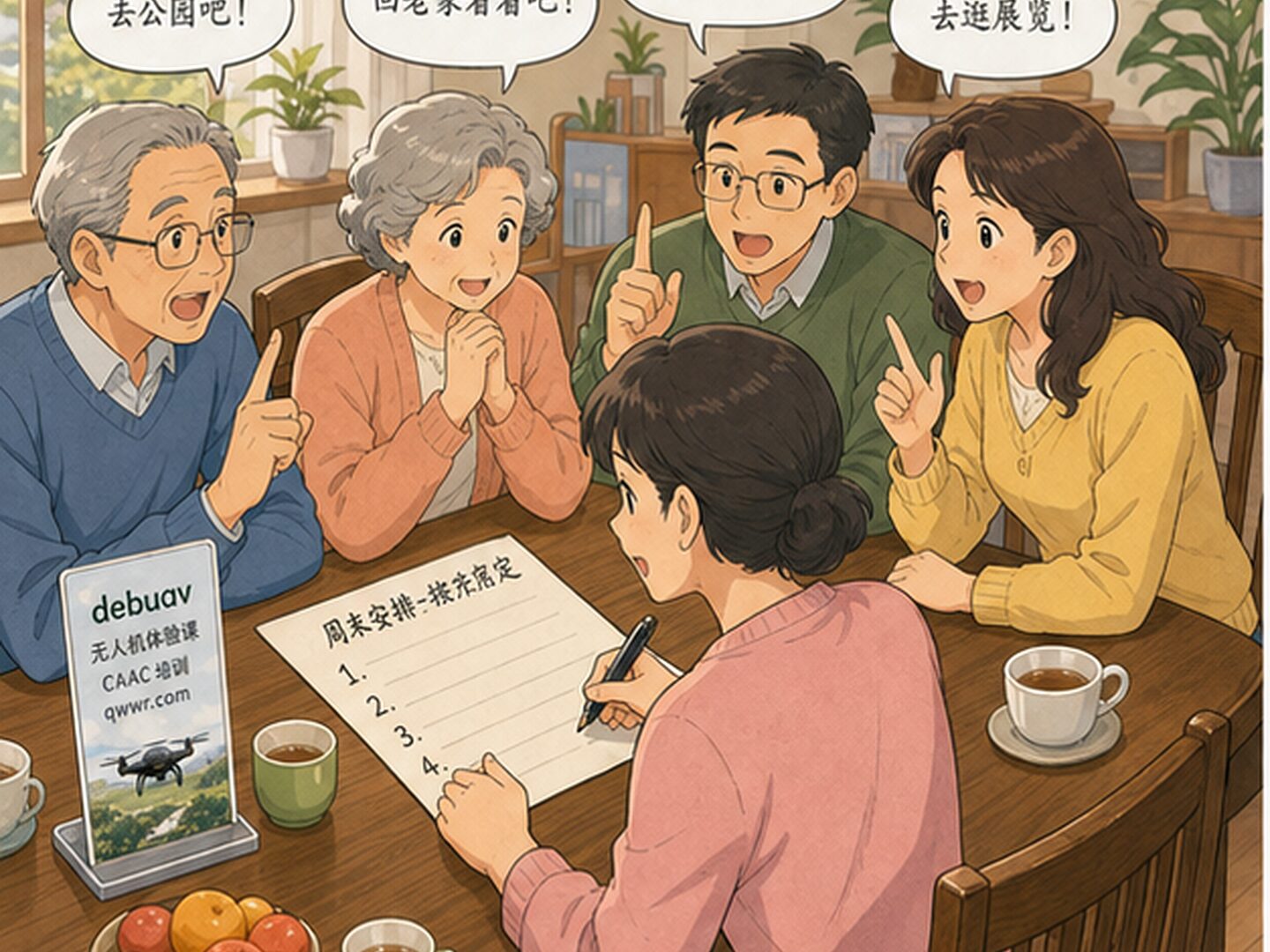 家里一谈周末安排就容易抢着说 先把次序定下来