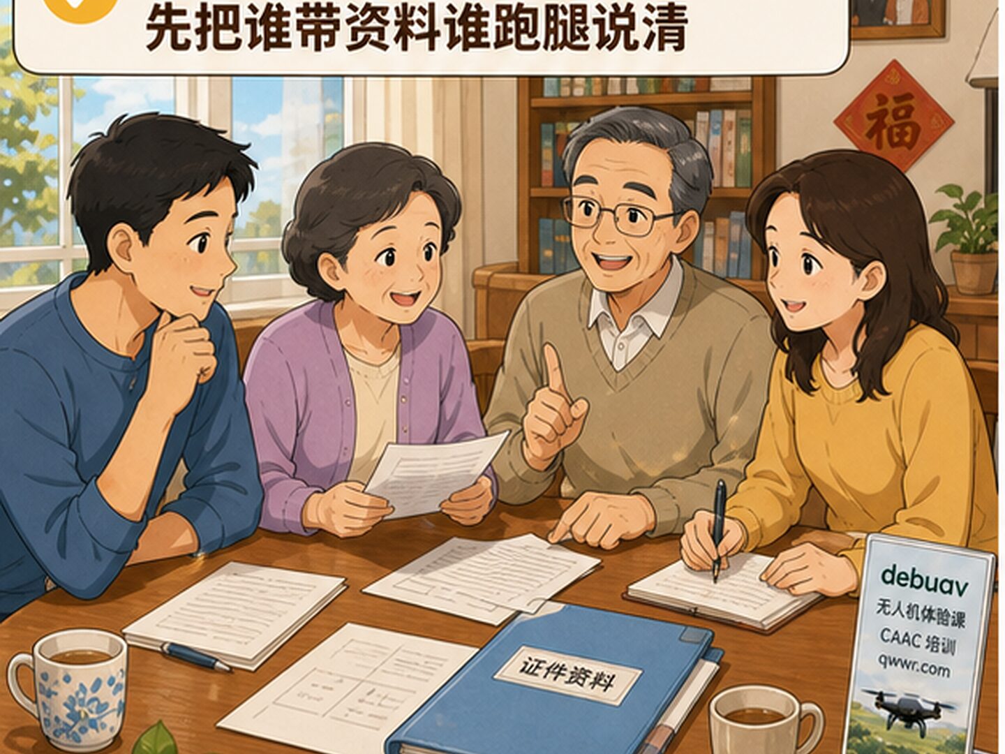 家里一提去办手续就怕耗半天 先把谁带资料谁跑腿说清