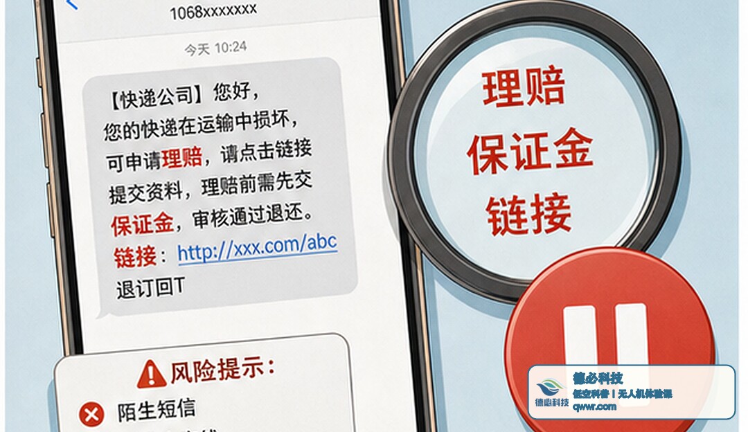 短信说快递理赔要先交保证金 先别照着转