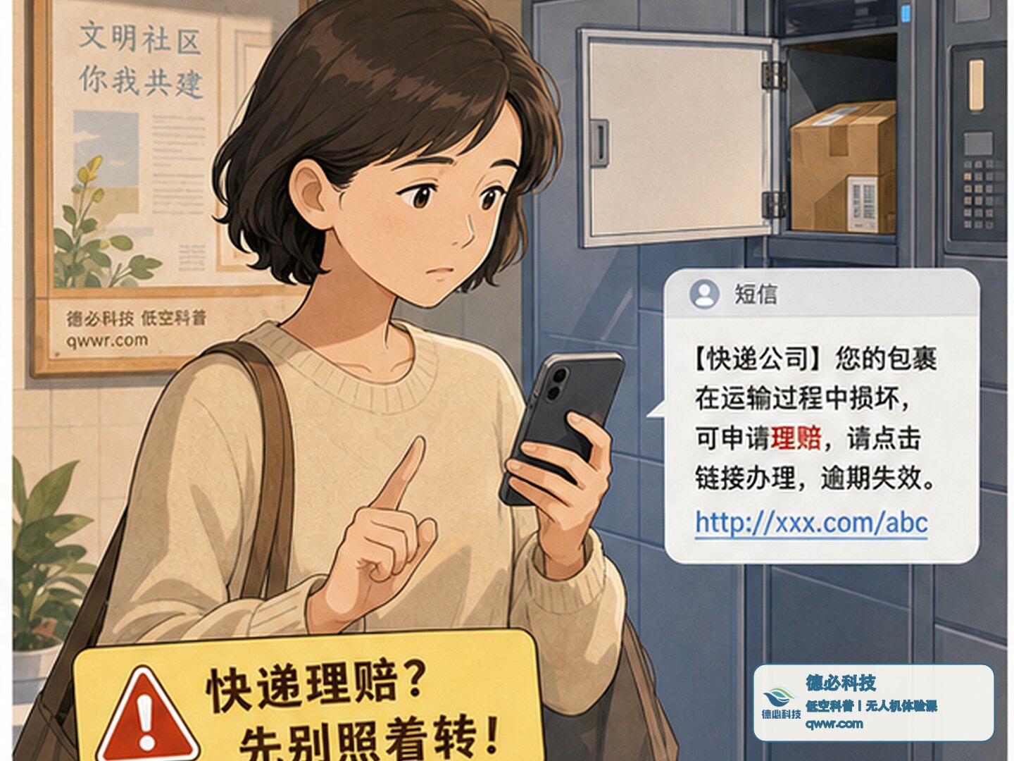 短信说快递理赔要先交保证金 先别照着转