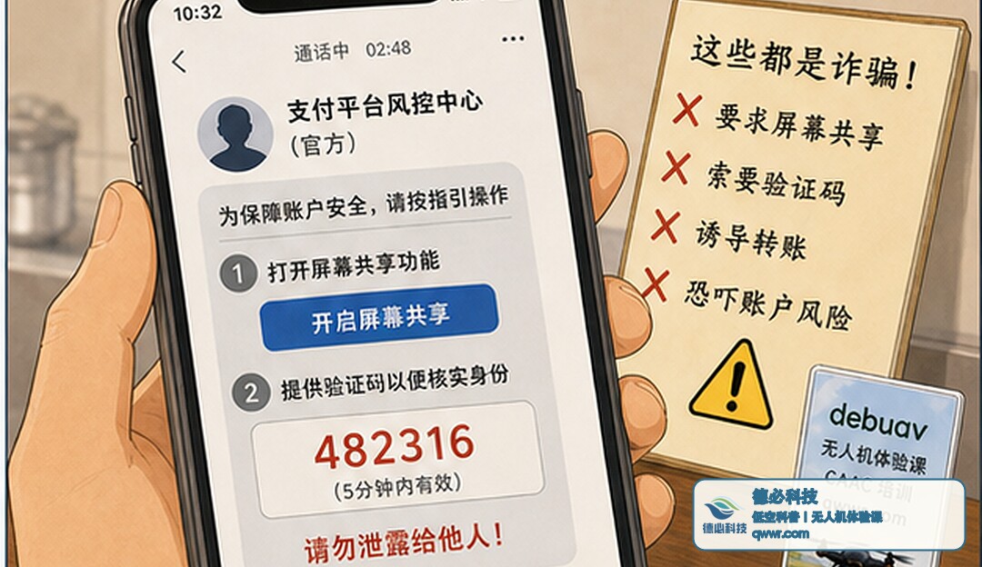 陌生电话说你的支付账户风控 先别急着开屏幕共享