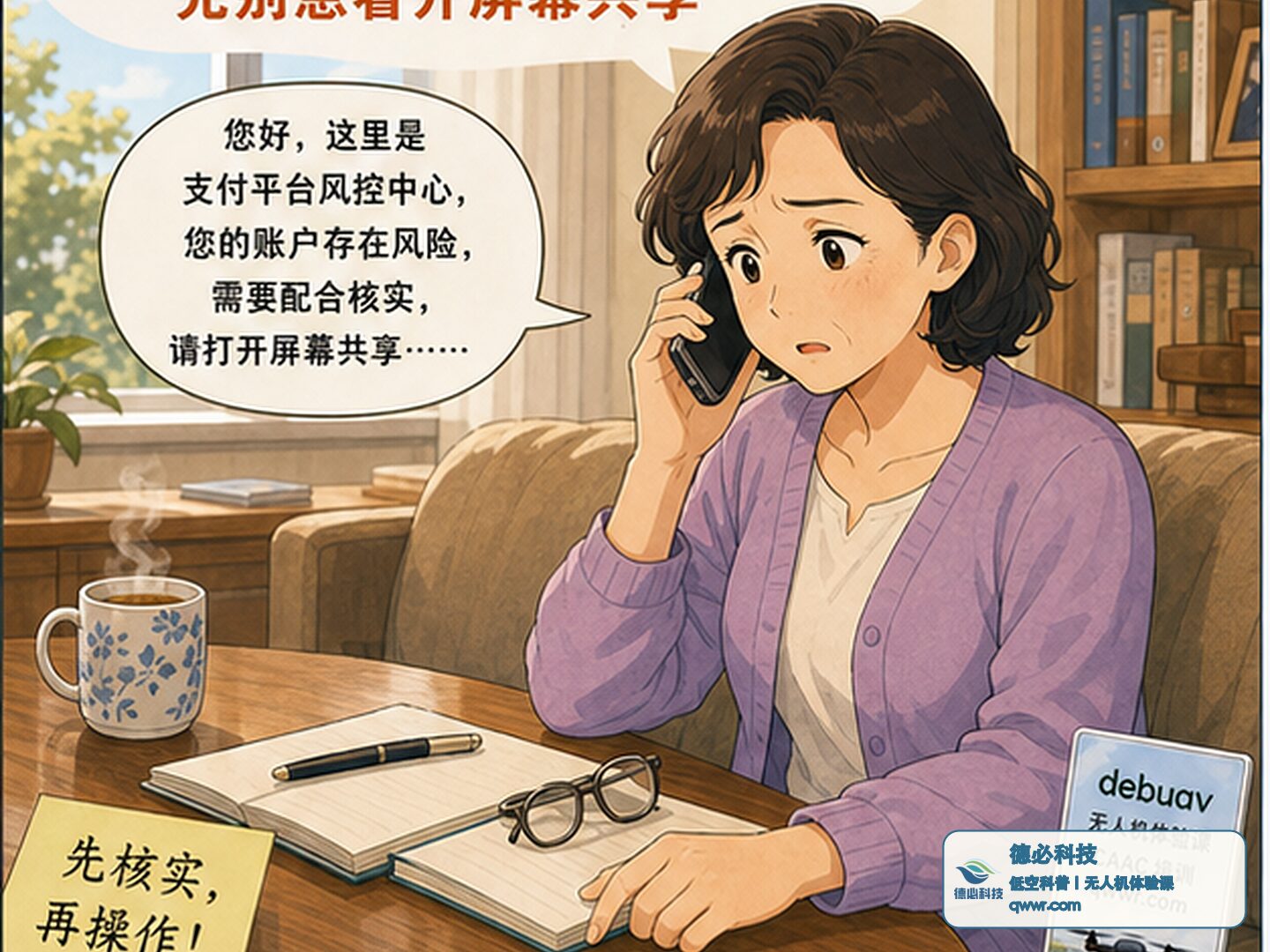 陌生电话说你的支付账户风控 先别急着开屏幕共享
