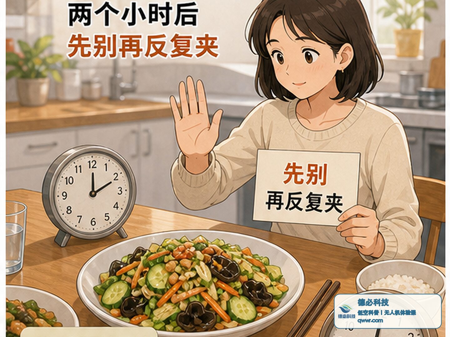 凉拌菜端上桌两个小时后 先别再反复夹