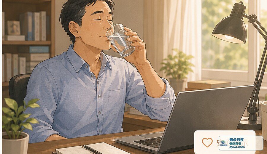 一忙就忘喝水时 先把杯子放眼前