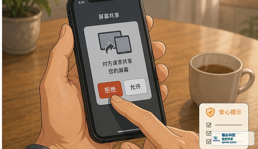 电话说账户升级 先别开屏幕共享
