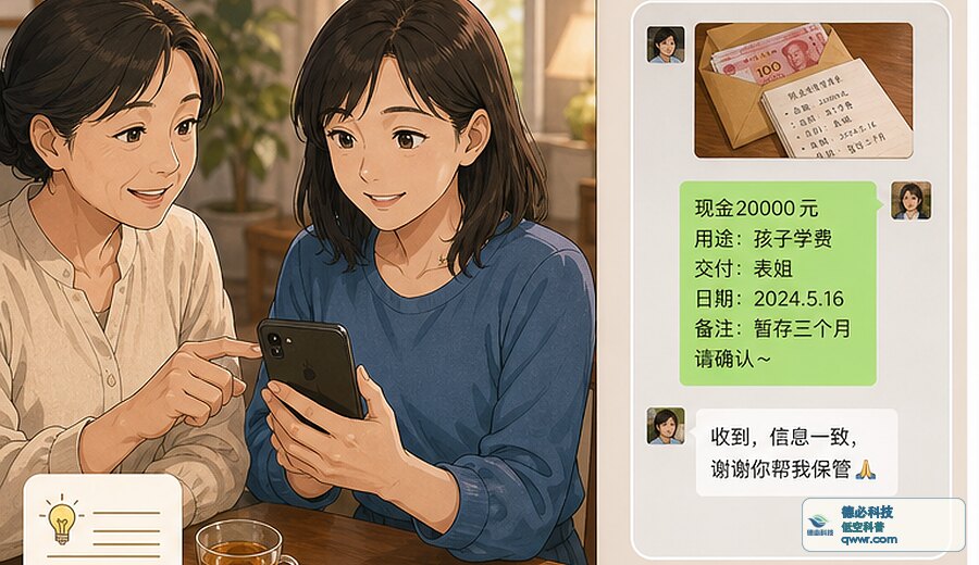 亲友托你保管现金前 先拍照留清单