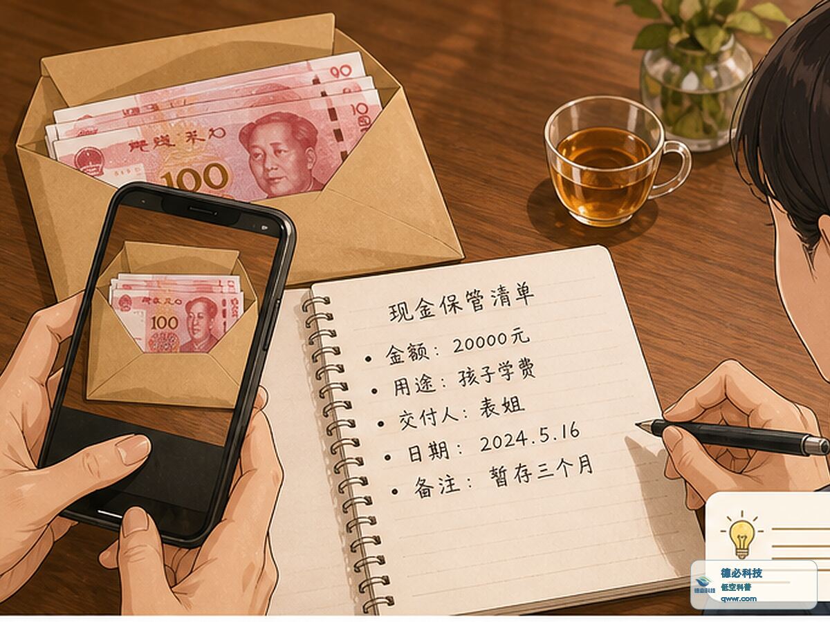 亲友托你保管现金前 先拍照留清单
