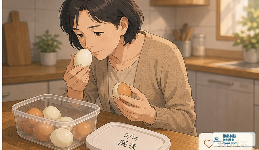 熟鸡蛋隔夜后 先看有没有异味