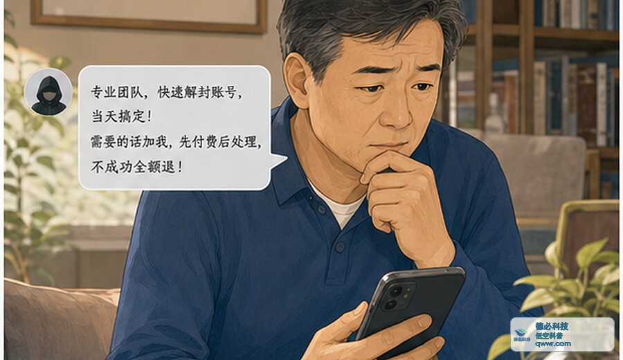 有人说能快速解封账号 先找官方客服