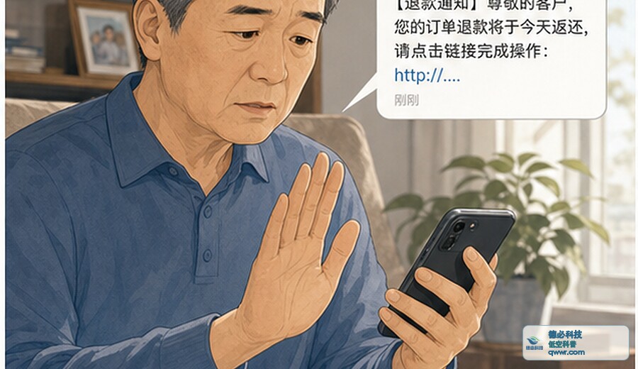 短信说订单退款 先回购物平台查