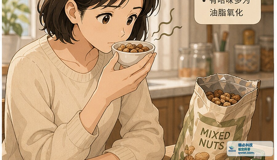 开封坚果放久了 先闻有没有哈味