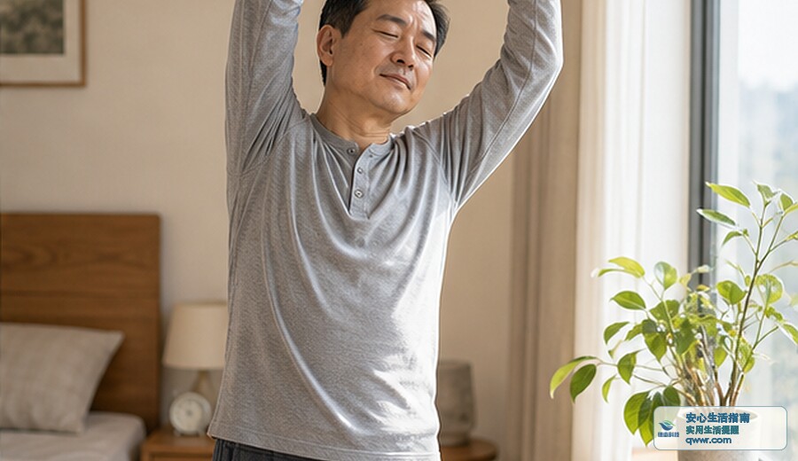 起床后腰背僵硬 先慢慢活动