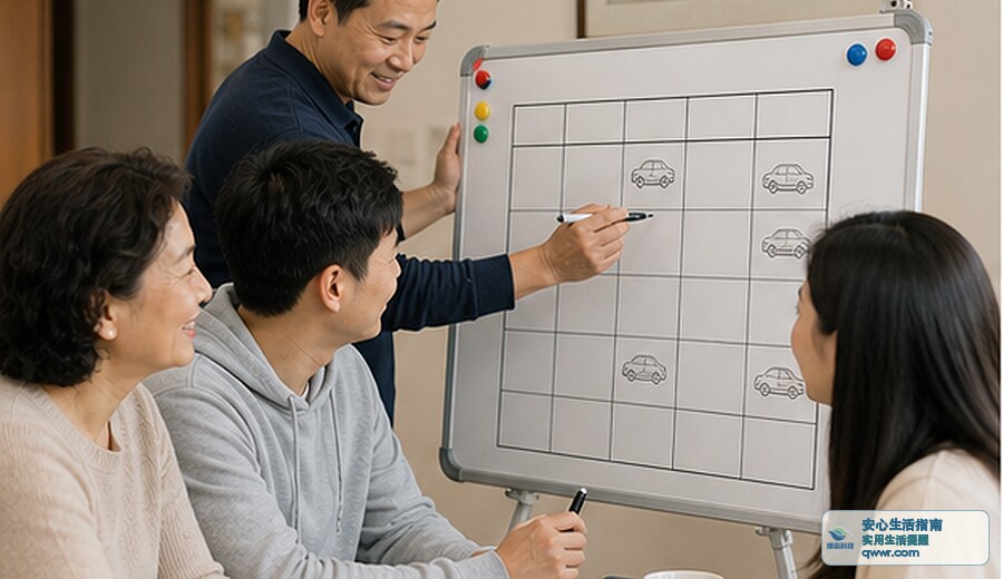 家里共用车位前 先排好顺序