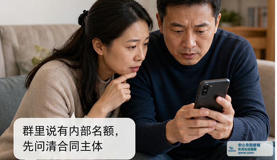 群里说内部名额 先问清合同主体