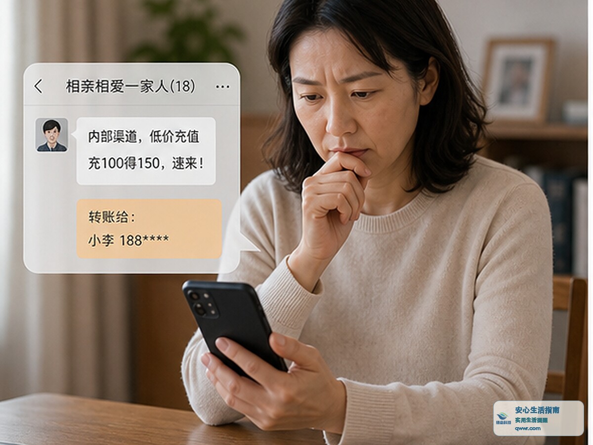 群里说低价充值 先看付款去向