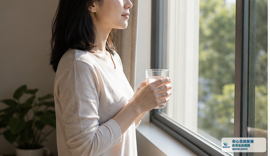 早上不想动 先打开窗站一会儿