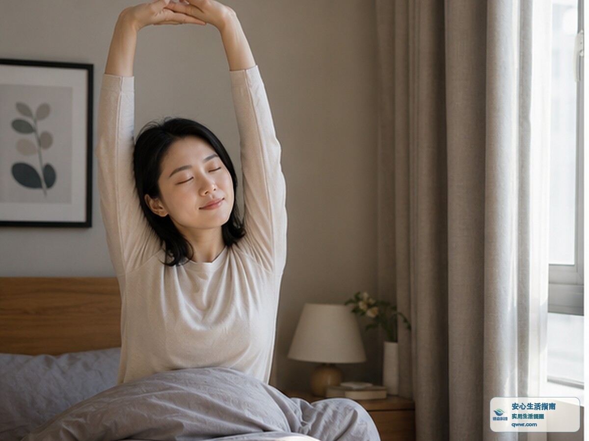 早上不想动 先打开窗站一会儿